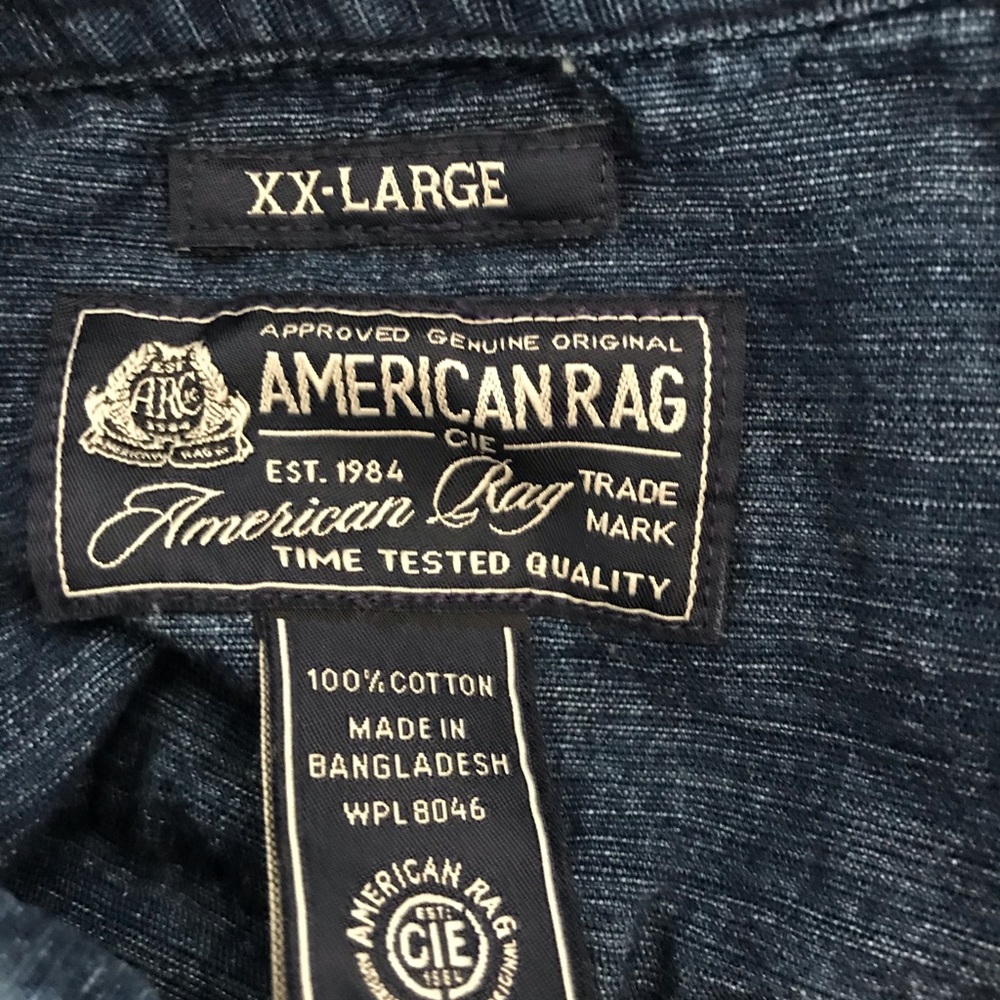 American Rag Button Down Denim XXL - Picture 3 of 3